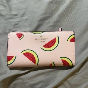 Kate spade Marlee watermelon party large slim bifold wallet
